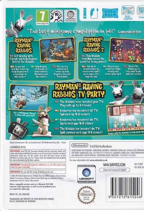 Raving Rabbids Party Collection - Nintendo Wii (B Grade) (Genbrug)